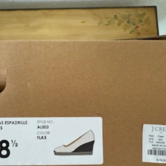 J. Crew Factory - Canvas Espadrille Wedge - Size 8 1/2 - Flax - Picture 3 of 4